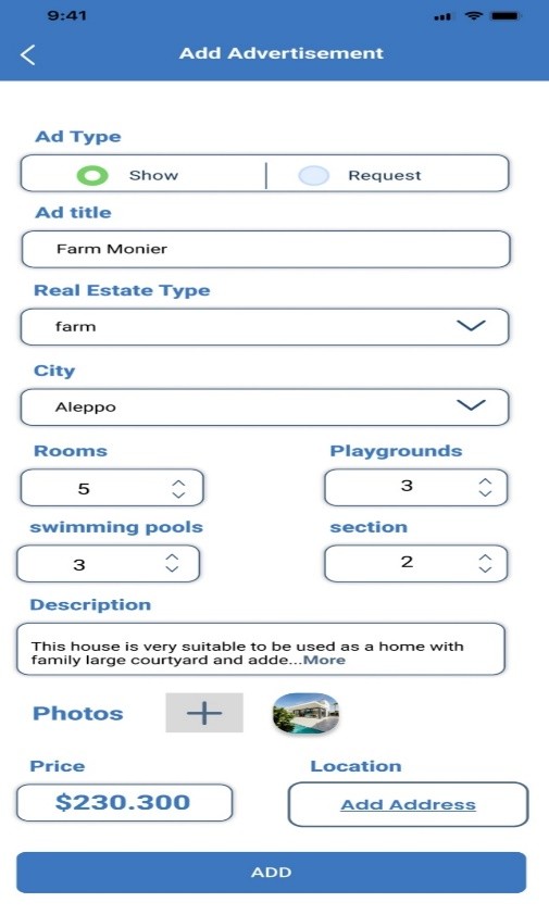 Real Estate Platform app screenshot